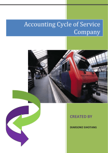 Accounting Cycle of Service Company