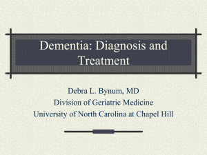 Dementia: Diagnosis and Treatment