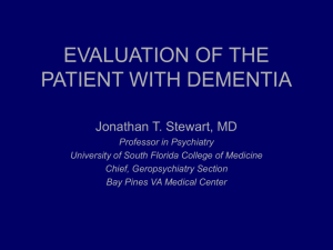 Evaluation of the Patient with Dementia