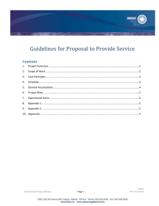 Template for Proposal to Provide Service