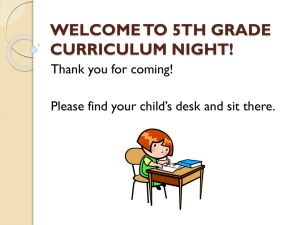 welcome to curriculum night!