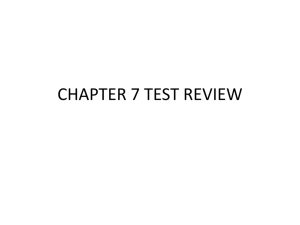 CHAPTER 7 TEST REVIEW