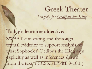 Greek Theatre and Oedipus