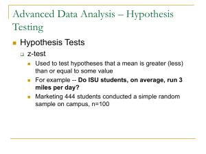 Advanced Data Analysis (z