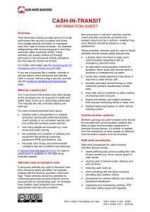 4. Cash-in-transit Information sheet