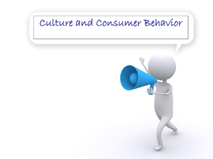 Culture and Consumer Behavior