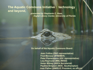 The Aquatic Commons initiative: technology and beyond