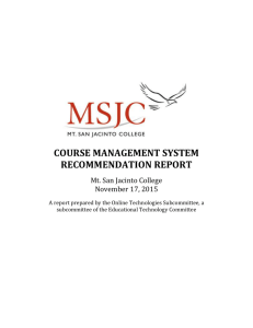 course management system recommendation report