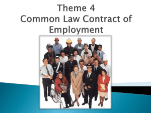 Common Law Contract of Employment