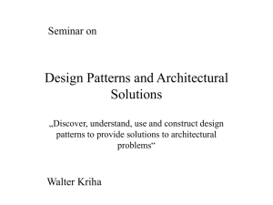 Using design patterns (Architecture)