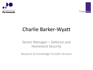 Charles Barker-Wyatt's presentation