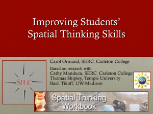 Improving Students' Spatial Thinking Skills