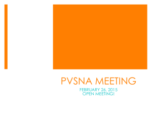 PVSNA MEETING