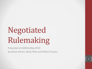 Negotiated Rulemaking