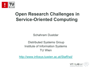 Service-oriented Computing - Distributed Systems Group
