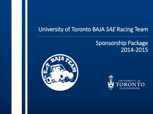 Sponsorship Package - U of T Baja Team