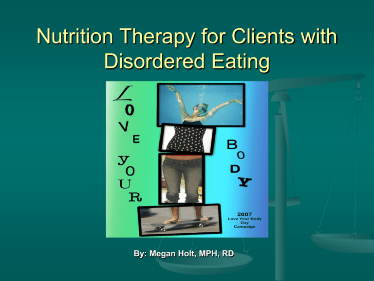 case study nutrition for clients with eating disorders