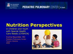 Nutrition Management in Children with Special Health Care Needs