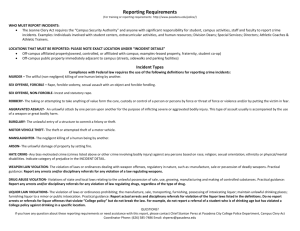Reporting Requirements - Pasadena City College