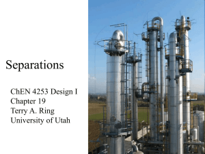 Separation Trains - University of Utah