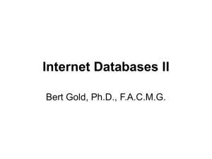Internet Databases II