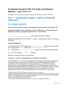 Approved form - Australian Prudential Regulation Authority