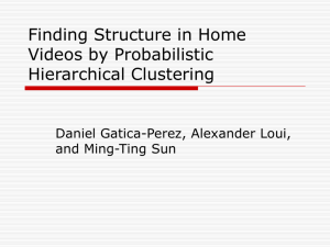 Analyzing the Cluster Structure of Home Videos