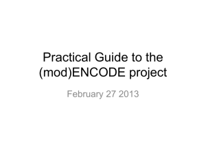 Practical Guide to the ENCODE project