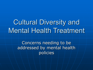 PPT Cultural Diversity and Mental Health Treatment