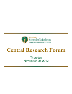 Central Research Forum Program