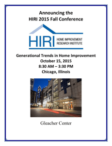HIRI 2015 Fall Conference - Home Improvement Research Institute
