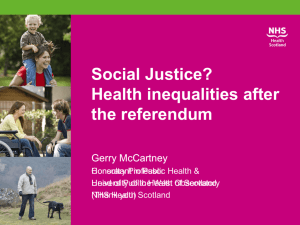 Health inequalities after the Referendum