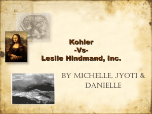 Kohler v. Leslie Hindmand, Inc.