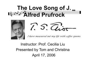 The love Song of J. Alfred Prufrock