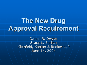 The New Drug Approval Requirement