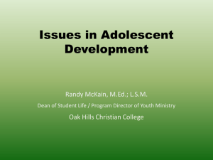 Randy McKain – Adolescent Brain Devl