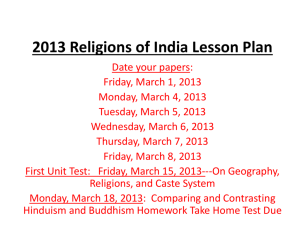 2013 Religions of India Lesson Plan