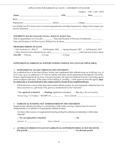 Sabbatical Application Form 2016-2017