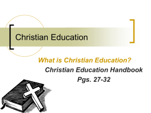 Christian Education - Cutts Chapel Free Will Baptist Church
