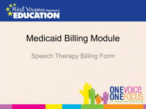 Speech Therapy Billing Form