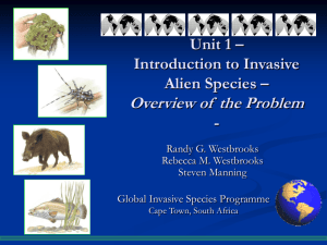 Introduction to Invasive Alien Species