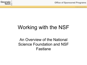 Working+with+the+NSF - Georgia Institute of Technology