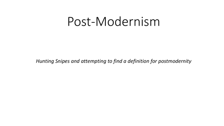 postmodernism