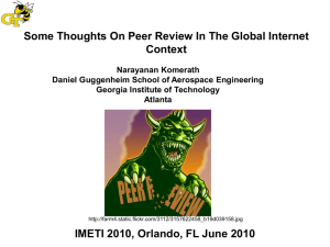 Some Thoughts On Peer Review In The Global Internet Context