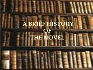 A BRIEF HISTORY OF THE NOVEL