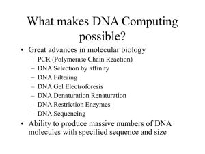 Introduction to DNA Computing