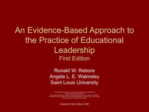 An Evidence-Based Approach to the Practice of Educational