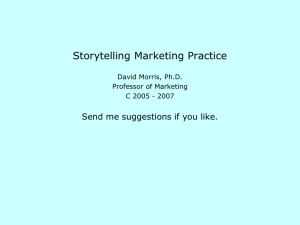 Marketing and Storytelling Professor David Morris