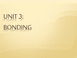 Unit 3: Bonding