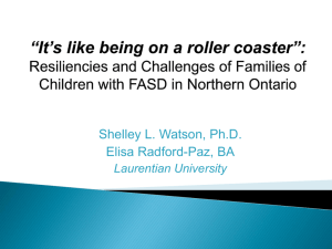 Raising a Child with FASD in Northern Ontario